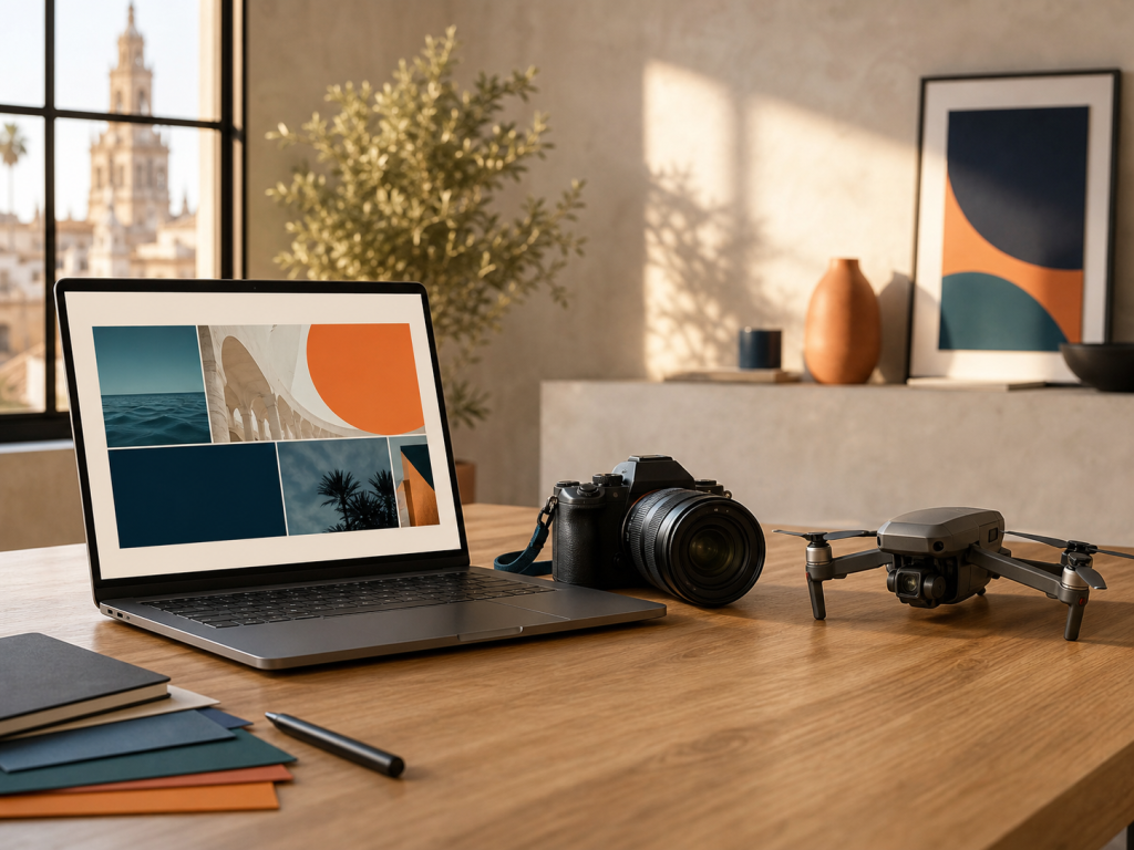 Estudio creativo con diseño web, fotografía profesional y vídeo con dron